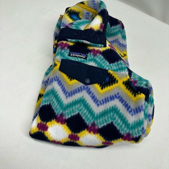 Patagonia Synchilla T-snap pullover timber twist Astec print size S - Picture 9 of 9